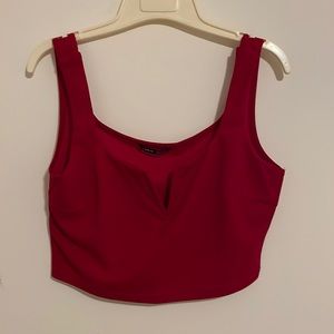Red V-Neck Top